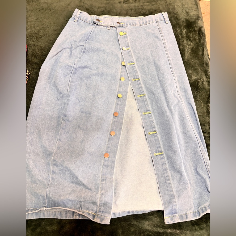 SHEIN Light Blue Denim Skirt